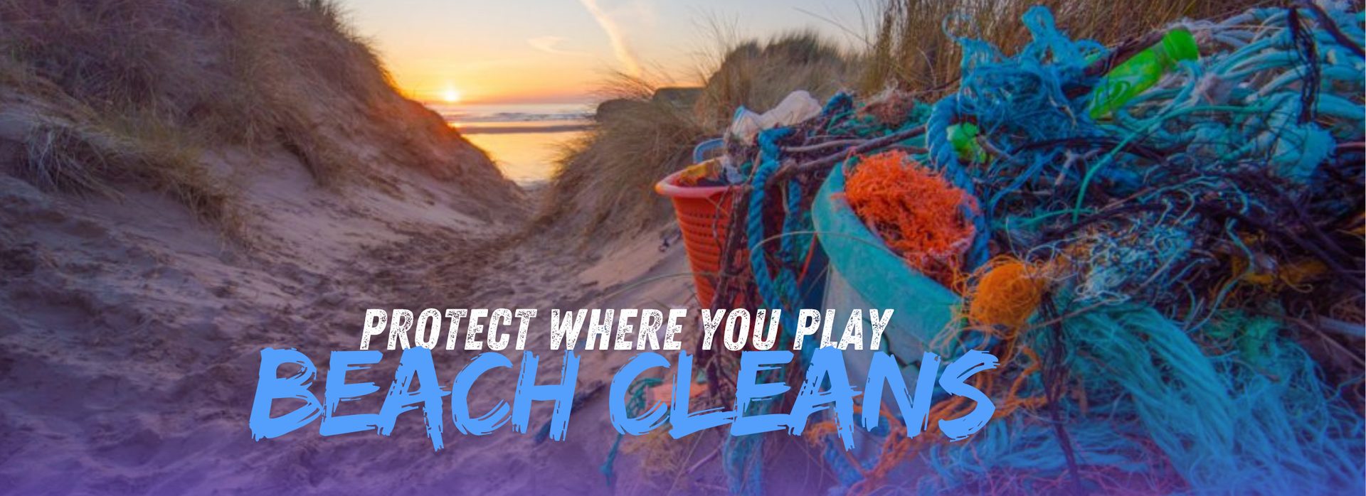 Beach clean volunteer group