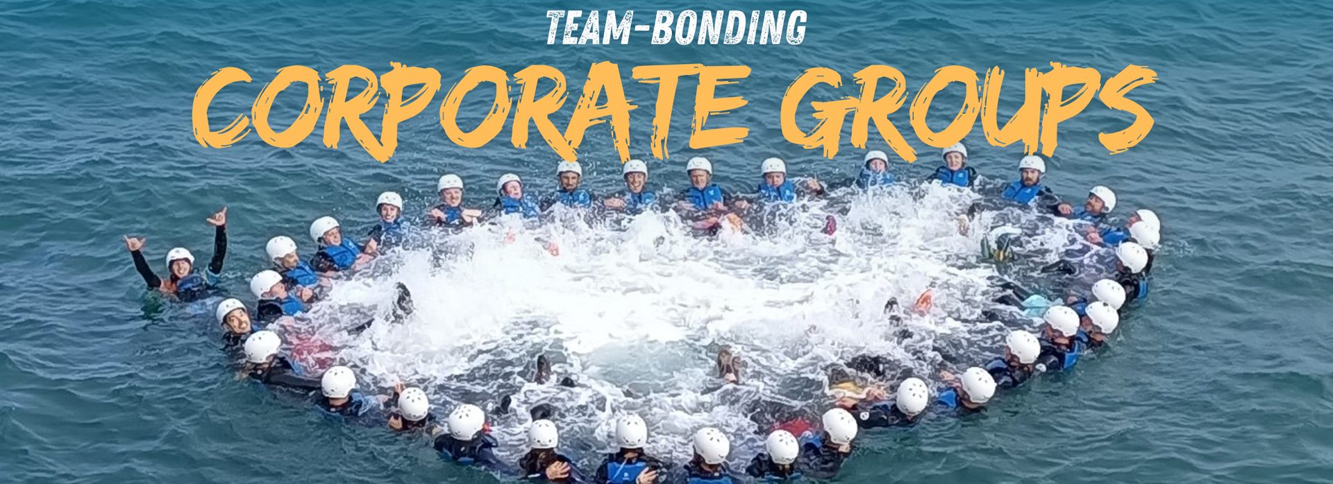 Corporate team building event outdoors